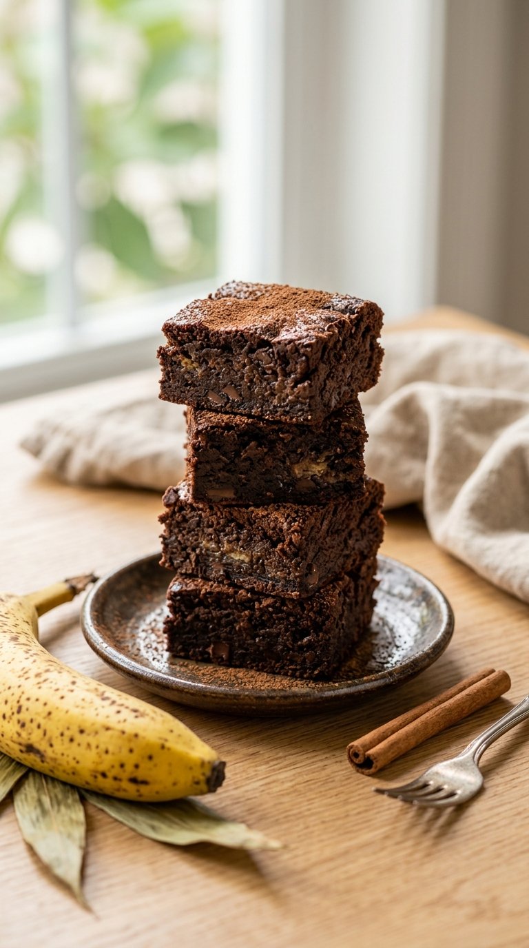 Brownie de banana fit